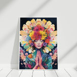 Meditation Girl Blume Universe Poster<br><div class="desc">Yoga Girl Meditation Blume Universe Poster</div>