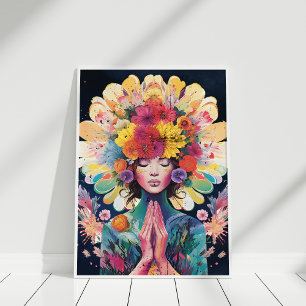 Meditation Girl Blume Universe Poster
