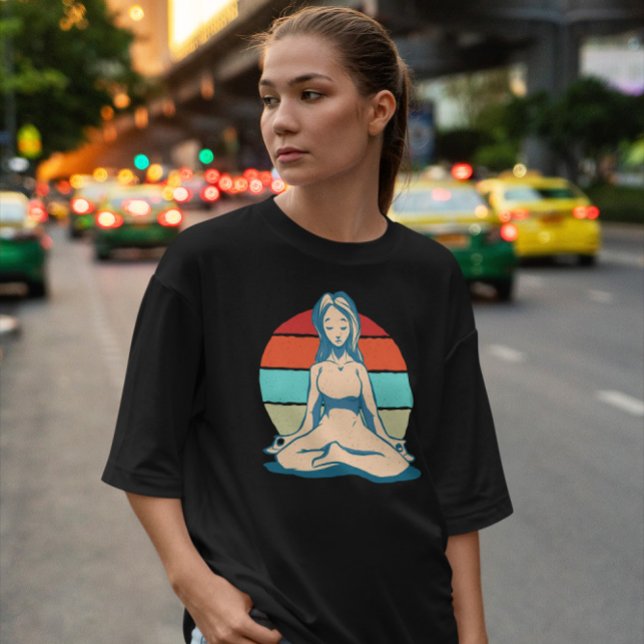 Meditation Girl Vintag T-Shirt (Von Creator hochgeladen)