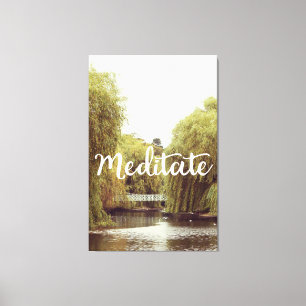 Meditation im Park inspirierende Botschaft Leinwanddruck
