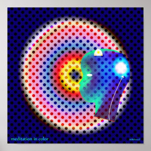 Meditation in Farbe Poster