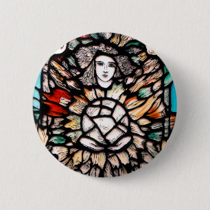 Meditation in Farben: Buntglas-Kunst und Spiritual Button