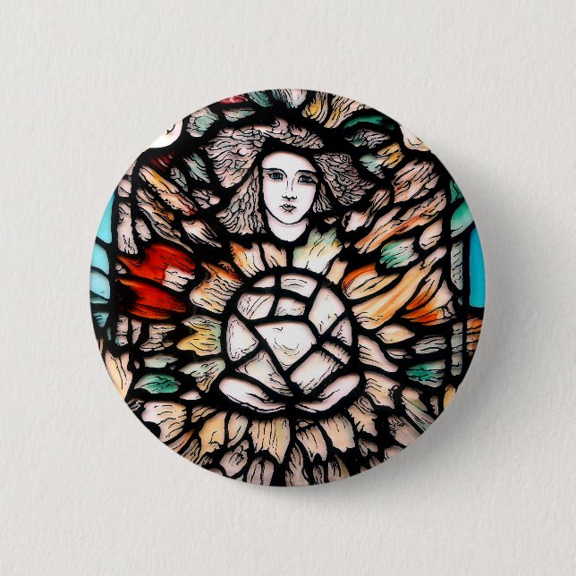 Meditation in Farben Button (Vorderseite)