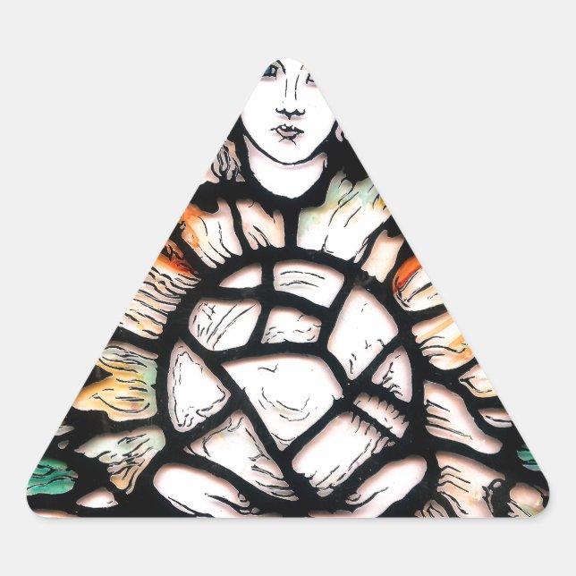 Meditation in Farben Dreieckiger Aufkleber (Vorderseite)