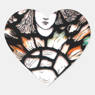 Meditation in Farben Herz-Aufkleber