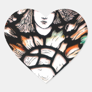 Meditation in Farben Herz-Aufkleber