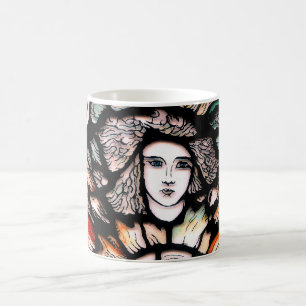 Meditation in Farben: Kunst im Stil von Buntglas & Tasse