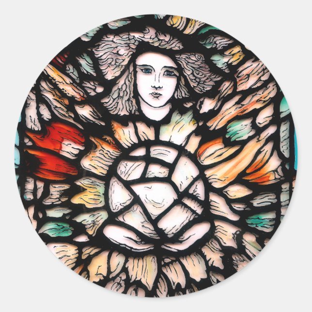 Meditation in Farben Runder Aufkleber (Vorderseite)