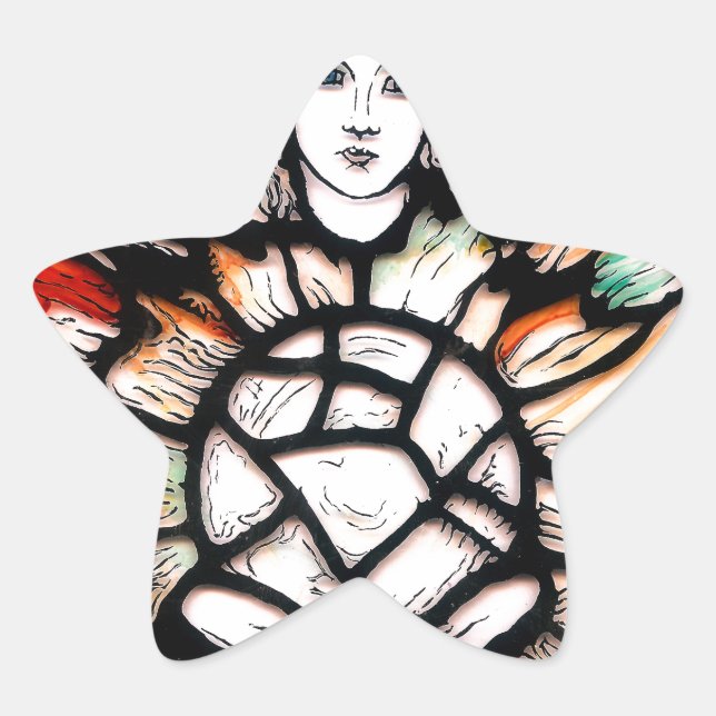 Meditation in Farben Stern-Aufkleber (Vorderseite)