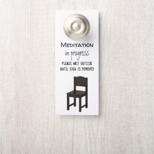 Meditation in Progress Door Hanger Türanhänger