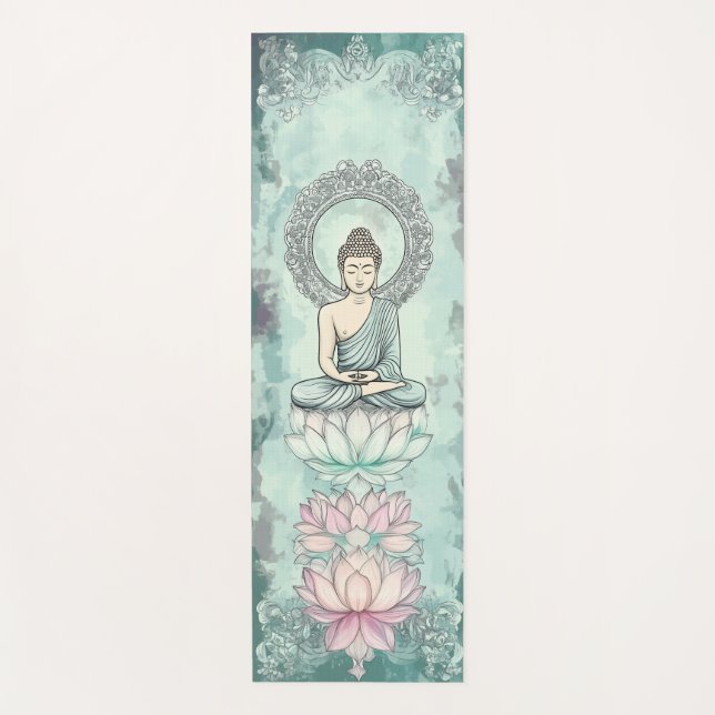 Meditation Inspiriert Buddha Yoga Mat für inneren  Yogamatte (Vorderseite)