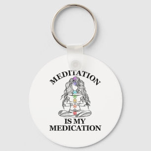 Meditation Ist Meine Medizin Kundalini Yoga Chakra Schlüsselanhänger