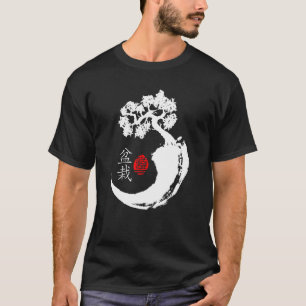Meditation Japanisches Bonsai T-Shirt Yin Yang Bud