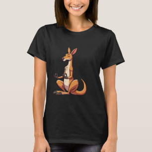 Meditation Kangaroo Yoga Pose Entspannung Tier T-Shirt