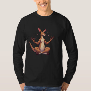 Meditation Kangaroo Yoga Pose Entspannung Tier T-Shirt