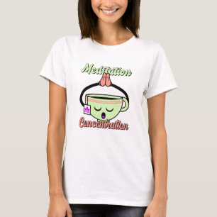 Meditation Konzentration Süße Kaffeetasse Kawaii T-Shirt