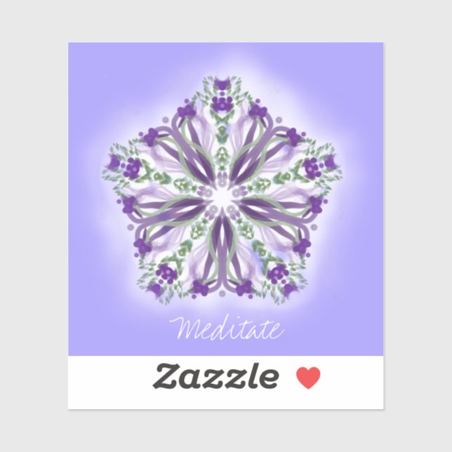 *~* Meditation Light Star Mandala Vinyl Sticker (Blatt)