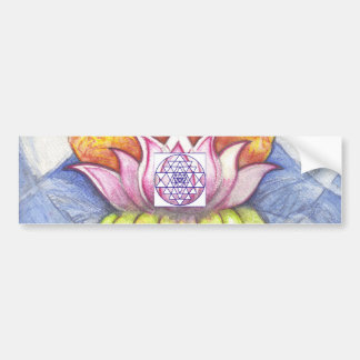 Meditation Lotus Autoaufkleber
