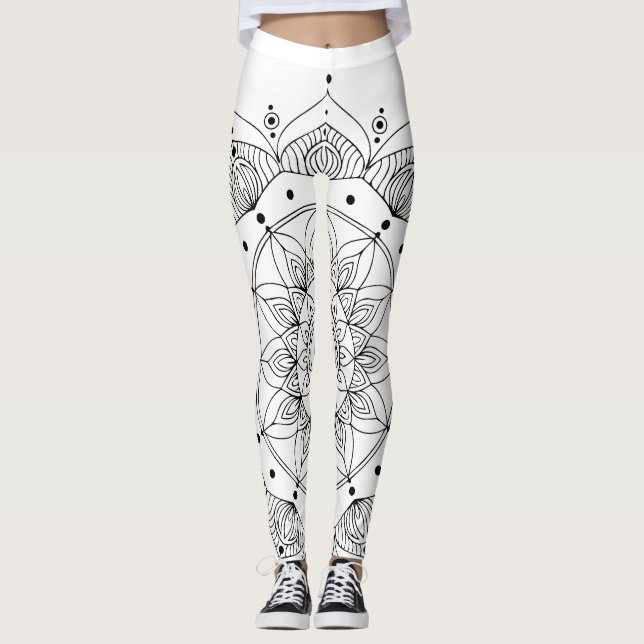 Meditation - Mandala Symbol Leggings (Vorderseite)