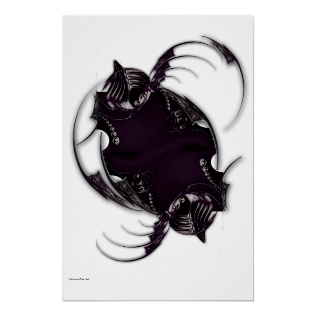 "Meditation mit Ellipse" , Glossy Poster (Vorderseite)