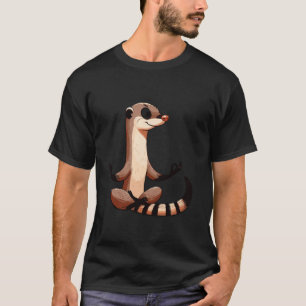 Meditation Mongoose Yoga Pose Entspannung Tier T-Shirt