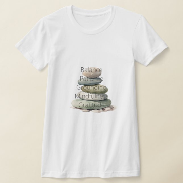Meditation Rocks Balance Mindfulness T-Shirt (Ablage )
