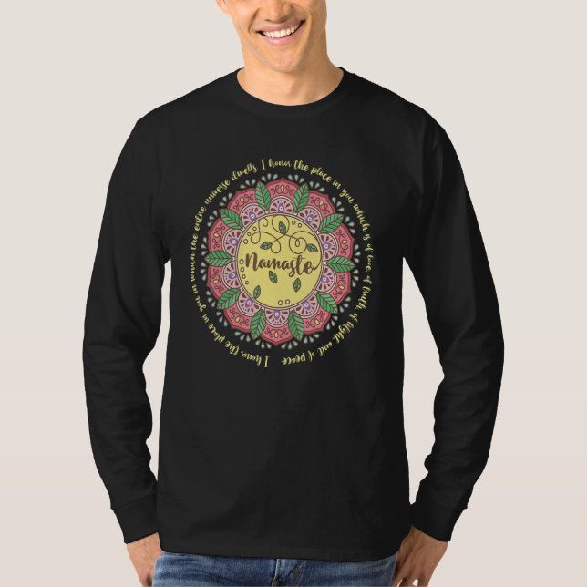 Meditation Saying Mandala Yoga Greeting We Are On  T-Shirt (Vorderseite)