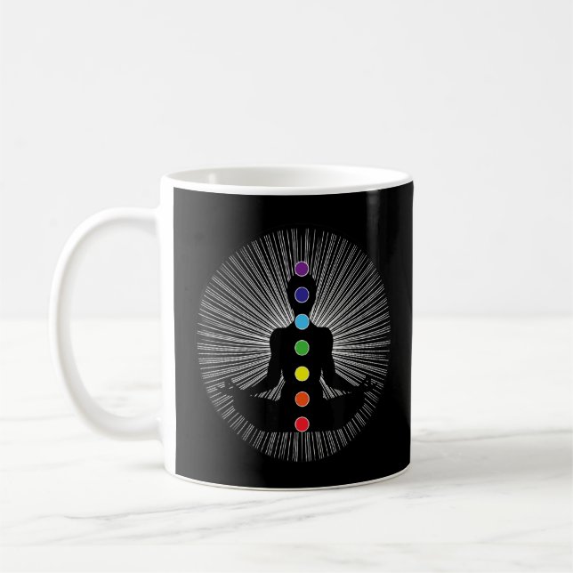 Meditation Seven Chakras Yoga Kaffeetasse (Links)