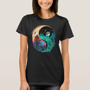 Meditation Taoismus Yin Yang Symbol auf Natur Taij T-Shirt