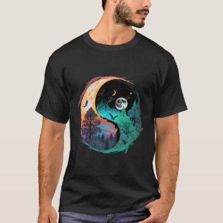 Meditation Taoismus Yin Yang Symbol auf Naturetaij T-Shirt