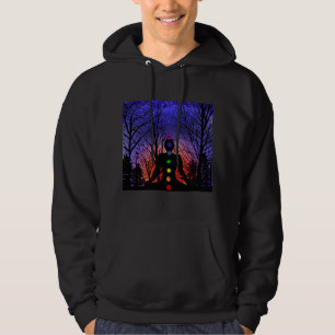 Meditation und die Bäume in einer sternenreichen N Hoodie