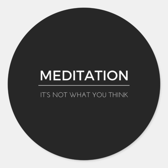 Meditation und Gedächtniszettel Runder Aufkleber (Vorderseite)