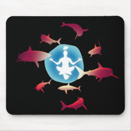 Meditation unter Wasser Mousepad