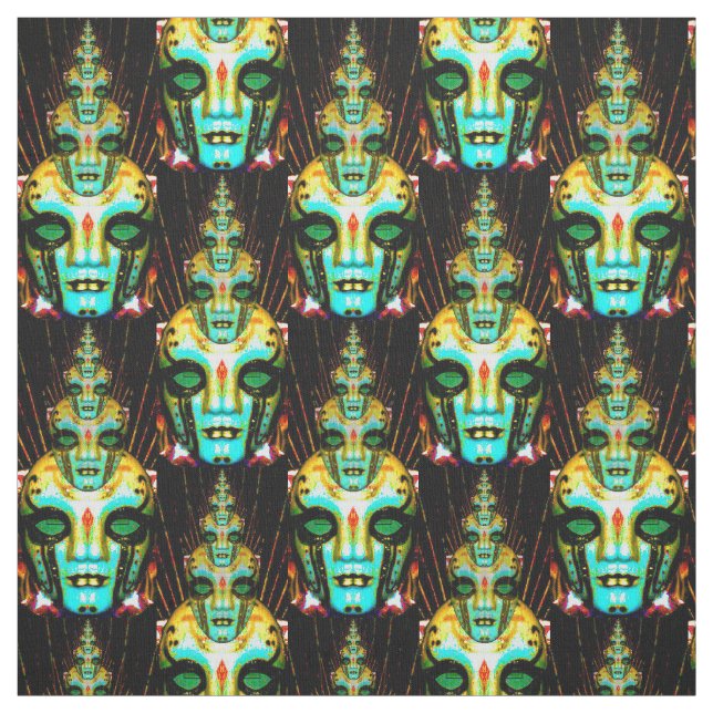 Meditation von Shiva (54" Breite) Gewebe Stoff (Muster)
