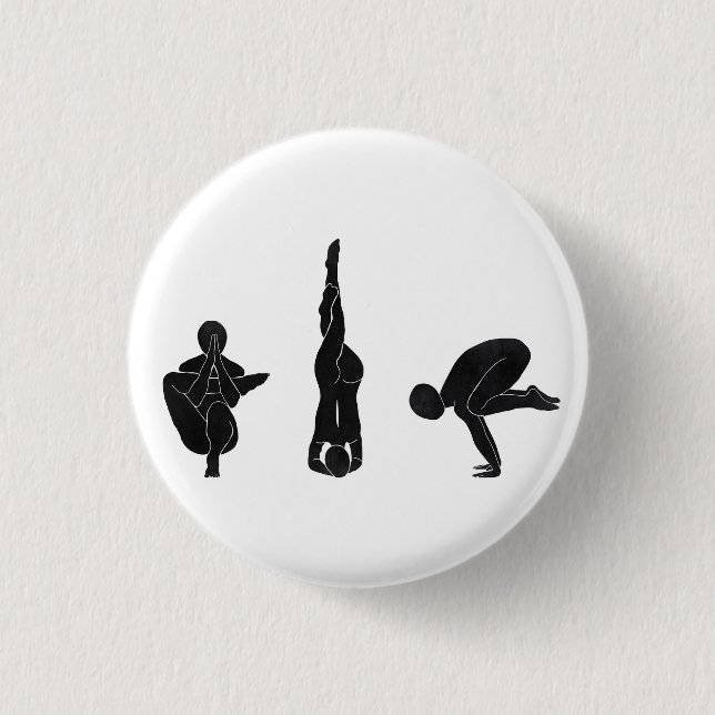 Meditation, yoga, Attitude Button (Vorderseite)
