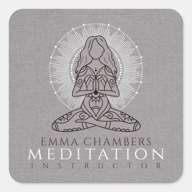 Meditation Yoga Business Stickers (Vorderseite)