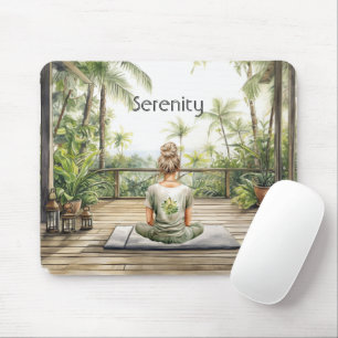 Meditation Yoga Gelassenheit Frau Mousepad