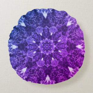Meditation & Yoga mandala, Wellness Art (Kissen) Rundes Kissen