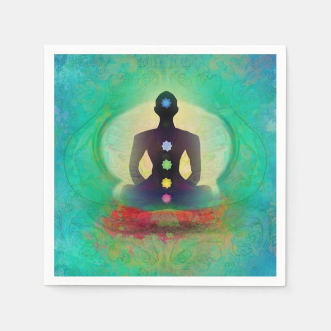 Meditation Yoga Napkin Serviette (Vorderseite)
