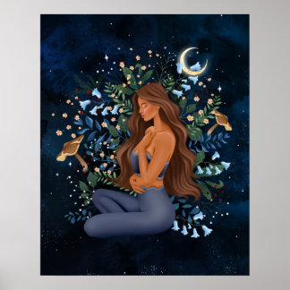 Meditation Yoga Pose Print Picture Poster Wand an 