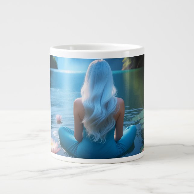MEDITATION - YOGA - WELLNESS - CARPE DIEM Jumbo-Tasse (Vorderseite)