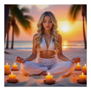 MEDITATION - YOGA - WELLNESS - CARPE DIEM POSTER