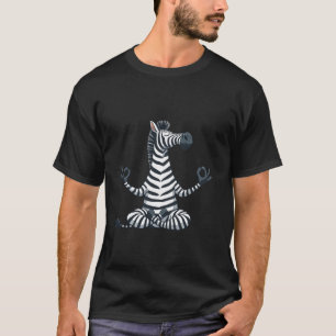 Meditation Zebra Yoga-Haltung entspannendes Tier T-Shirt