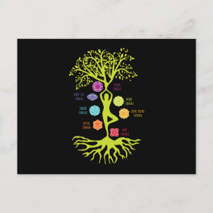 Meditation Zen Tree of Life Yoga Spirituelle Einladungspostkarte