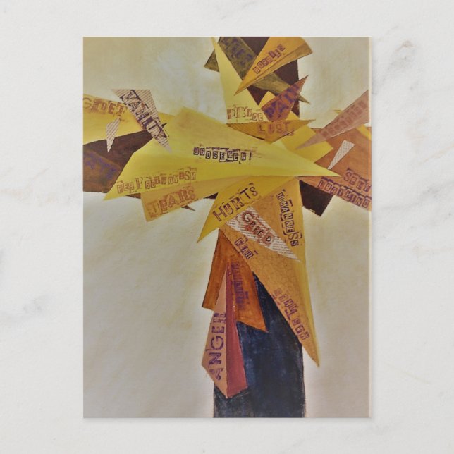 Meditationen über die Bedeutung der Kreuz-Postkart Postkarte (Vorderseite)