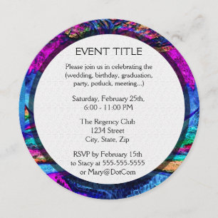 Meditations-Baum des Lebens in Lila Einladung