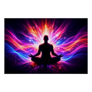 Meditations-Chakra-Glossy-Poster Spirituelle Kunst Poster