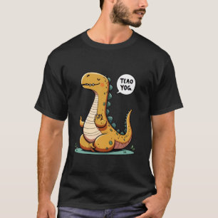 Meditations-Dinosaurier-Yoga-Position entspannende T-Shirt
