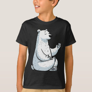 Meditations-Eisbär-Yoga-Haltung entspannendes Tier T-Shirt