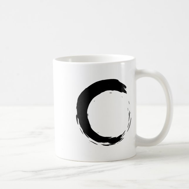 Meditations-Enso-Kreis Achtsamkeit Buddha Buddhist Kaffeetasse (Rechts)